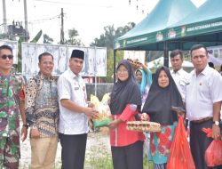 Pemkab Kampar Buka Gerakan Pangan Murah Di Desa Sari Galuh